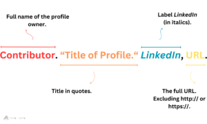 MLA LinkedIn Profile Citation