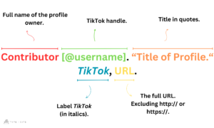 CITING A TIKTOK PROFILE